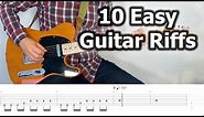10 Easy Guitar Riffs for Beginners (with Tabs)