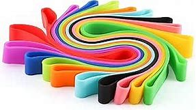 10 Pcs Towel Bands Silicone Beach Towel Clips, Large Rubber Bands Stretchable Towel Bands for Beach Chairs Cruise Accessories (0.7×12Inch)