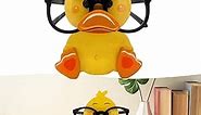 IPVSML Wooden Yellow Duck Glass Holder Stand Creative Cute Pet Eyeglass Holder Stand Handmade Sunglasses Display Stand for Desktop Accessory, Home Office Decor, Birthday and Christmas Gift (Duck)
