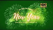 2024 Happy New Year Animation | GreenScreen new year fireworks | No Copyright Video Footage #2024