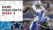 Lions vs. Cowboys Week 4 Highlights | NFL 2018