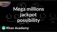 Mega millions jackpot probability | Probability and combinatorics | Precalculus | Khan Academy