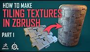 Sculpt Tiling Textures in Zbrush [Zbrush] [Substance Painter] = Part 1=