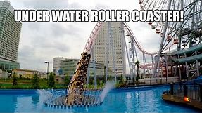 Underwater Roller Coaster POV 60 FPS - Cosmoworld Yokohama Japan