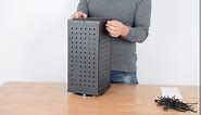 Rotating Pegboard Display Stand With 24 Hooks - Metal Spinning Peg Board Displays, Stands for Retail, Vendors, Selling & Shows - 4-Sided Craft Rack Organizer for Products, Accessories, Jewelry