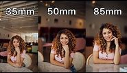 35mm vs 50mm vs 85mm Lens Comparison for Portrait Photography