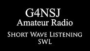 G4NSJ - Short Wave Listening SWL HF bands