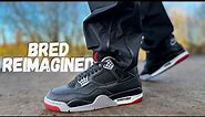 This Is Weird.. Jordan 4 BRED REIMAGINED Review & On Foot