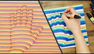 3D Hand Drawing Step by Step How-To // Trick Art Optical Illusion