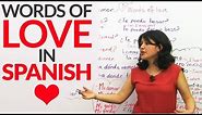 Learn Words of LOVE in Spanish ❤ ❤ ❤