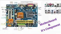 Computer Motherboard? Explain all components of motherboard.