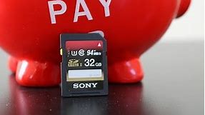 Sony SDHC UHS-I 32GB memory card unboxing