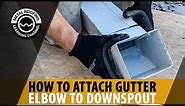 How To Install Downspout Elbow On A Gutter System. Downspout Elbow Installation On A Box Gutter