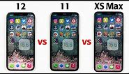 iPhone 12 vs iPhone 11 vs iPhone XS Max in 2023 - iOS 16.6 SPEED TEST