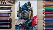 Drawing Optimus Prime (Transformers: Rise of the Beasts) | Fame Art
