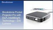 Brookstone Pocket Projector Pro with DLP® IntelliBright™ Technology—200 Lumens