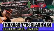 TRAXXAS 1/16 SLASH 4X4 – UNBOXING & FIRST RIP … ANY GOOD? - NEW ENGLAND RC – E173