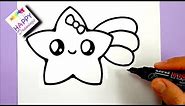 HOW TO DRAW A CUTE SHOOTING STAR EASY STEP BY STEP