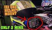 How to mount IZI One Action camera in helmet under 2 minutes
