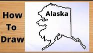 Drawing Alaska Map (US State) - Easy Trick