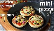 mini pizza recipe on tawa with instant homemade pizza sauce | pizza mini recipe with pizza sauce