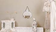 NIKKY HOME Rustic Metal Oval Small Victorian Wall Mirror