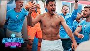 RODRI'S ON FIRE! Dressing room scenes as Jack Grealish leads the singing! Champions League Winners!