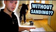 How to Refinish a Wood Floor Without Sanding (under 1 hour)