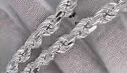 8mm Diamond Cut Rope Chain