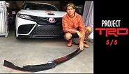 I INSTALLED A TRD FRONT LIP!! #PROJECTTRD | CAMRY XSE 2018 - 2023 |
