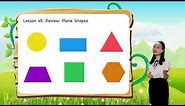 Math For Kids | Lesson 45. Review: Plane Shapes| Kindergarten Math