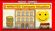 🔴 3 Minutes! How to Value a Company for Company Valuation and How to Value a Business