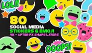 Emoji And Social Media Stickers 4K Pack