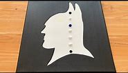 Batman Night City / Silhouette Art / Acrylic Painting on Canvas / Step by Step #117