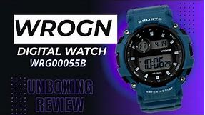 WROGN Digital Watch 🔥 WRG00055B 🔥 Unboxing and Review #wrogn