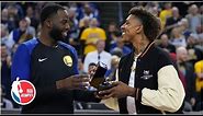 Draymond presents Nick Young with championship ring, Warriors get a delay of game | NBA on ESPN
