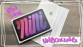 💜unboxing iPad mini 6th gen. purple + accessories💜
