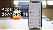 Apps not downloading in iPhone
