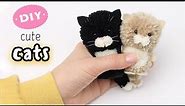 🌟 Diy Cute Cats Yarn Pom Pom 🐱 How to make a Kitty from knitting threads 🐱 Yarn Kitty Making