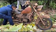 Full restoration old Euro Motorcycle | Repaired motorbike after being forgotten for a long time