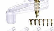 50 Pack Glass Retainer Clips Kit, Cabinet Glass Clips 4 mm Glass Clip with Screws for Fixing Glass Cabinet Doors (Transparent with Gold Screw)