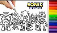 Sonic Team Coloring Pages Sonic Coloring Pages Sonic new Sonic Prime COLORING