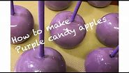 How to make purple candy apples