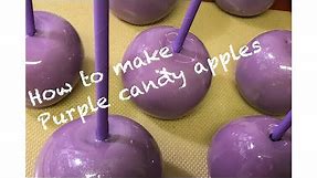 How to make purple candy apples