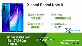 Xiaomi Redmi Note 8 Price in Sri Lanka May, 2024