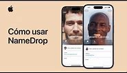 Cómo usar NameDrop en el iPhone | Soporte técnico de Apple