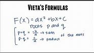 Vieta's Formulas: Understanding and Applying
