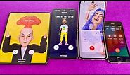 Z fold 3 vs iPhone 5s vs Z flip 3 vs Samsung A52s emoji incoming call & outgoing calls