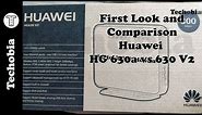 Huawei HG630 V2 first look and comparison with Huawei HG630a