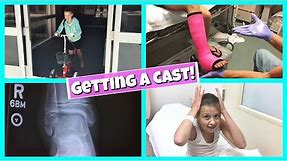 GABRIELLE'S BROKEN LEG | GETTING A CAST!